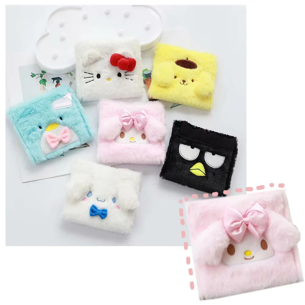 Sanrioed My Melody Cinnamoroll Kuromi Kitty XO Plush Bags Cute Anime ...