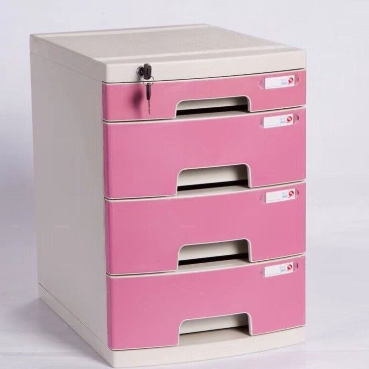 Office Desk Surface Panel Drawer File Storage with Lock Plastic