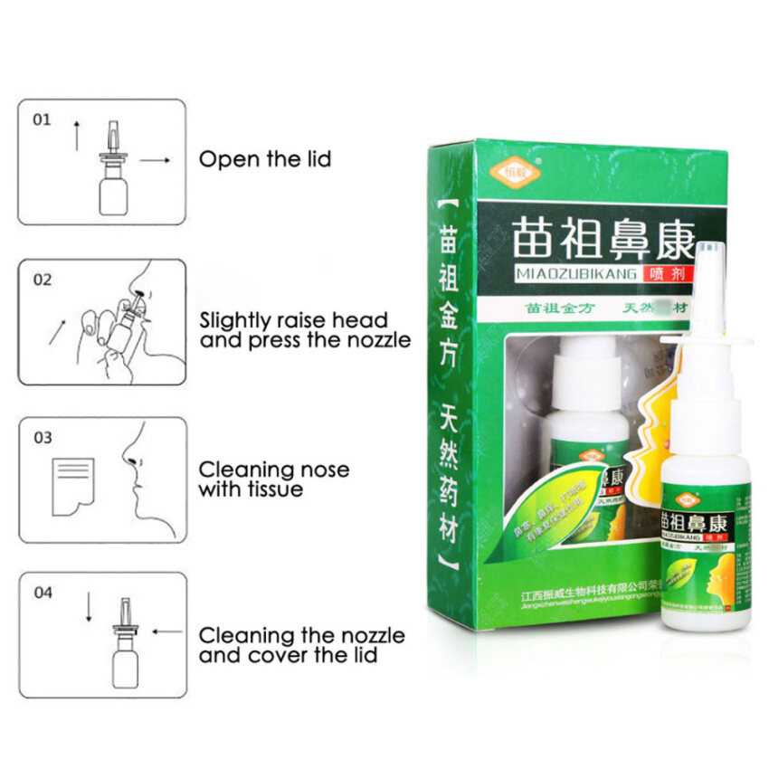 100 Natural Herbs Rhinitis Spray Sinusitis Nasal spray Congestion
