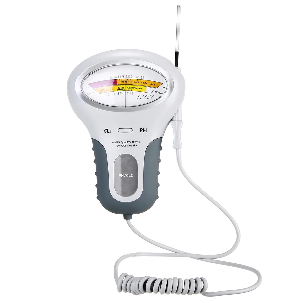 190x120mm Level Meters Spa Swimming Pools Checker PH/CL2 Water Quality