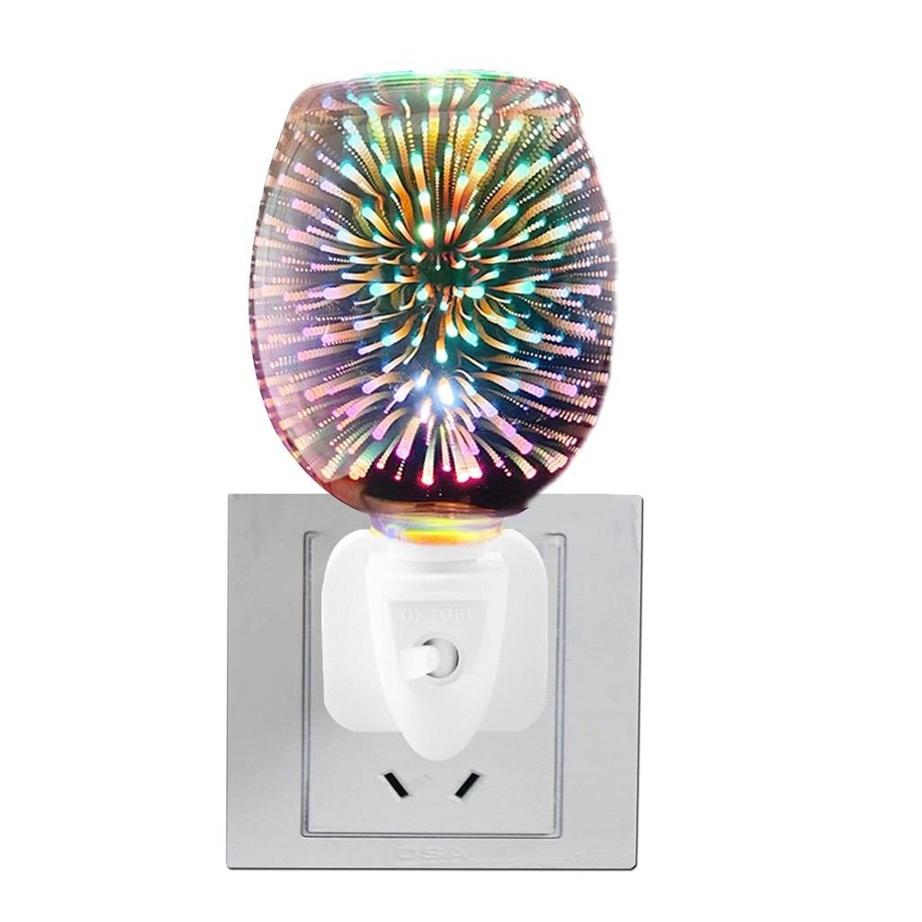 3D Glass Electric Wax Burner Plug In Oil Burner Wax Melt Burner Candle