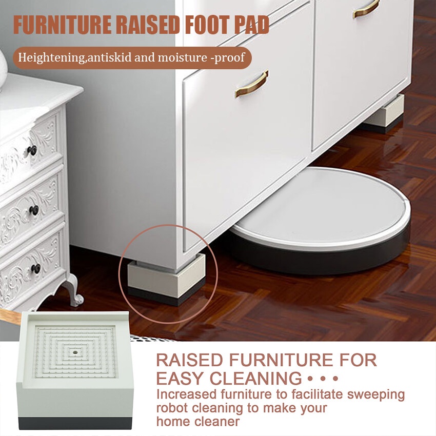 ☏Furniture Bed Risers 3 Inch Heavy Duty Adjustable Couch Desk Lifts Leg