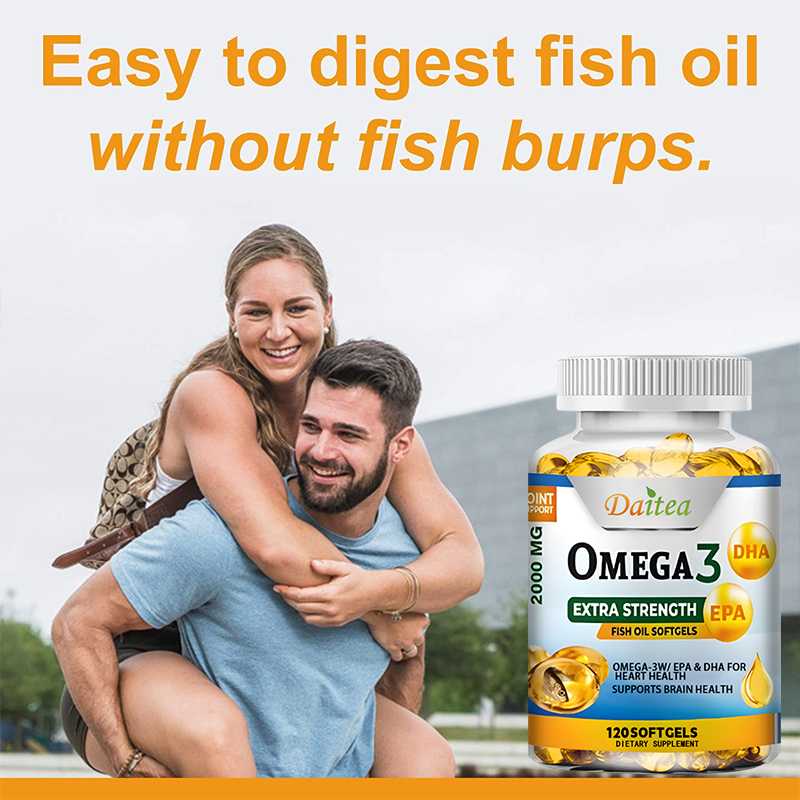 Omega 3 Fish Oil Capsules Support Brain & Nervous System Health, Cardiovascular & Skin Health 30