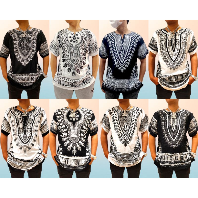TOP POLO SHIRT DASHIKI BOHEMIAN BOHO BATIK ETHNIC INDIAN BEACH SUMMER PARTY WORK Shopee Philippines