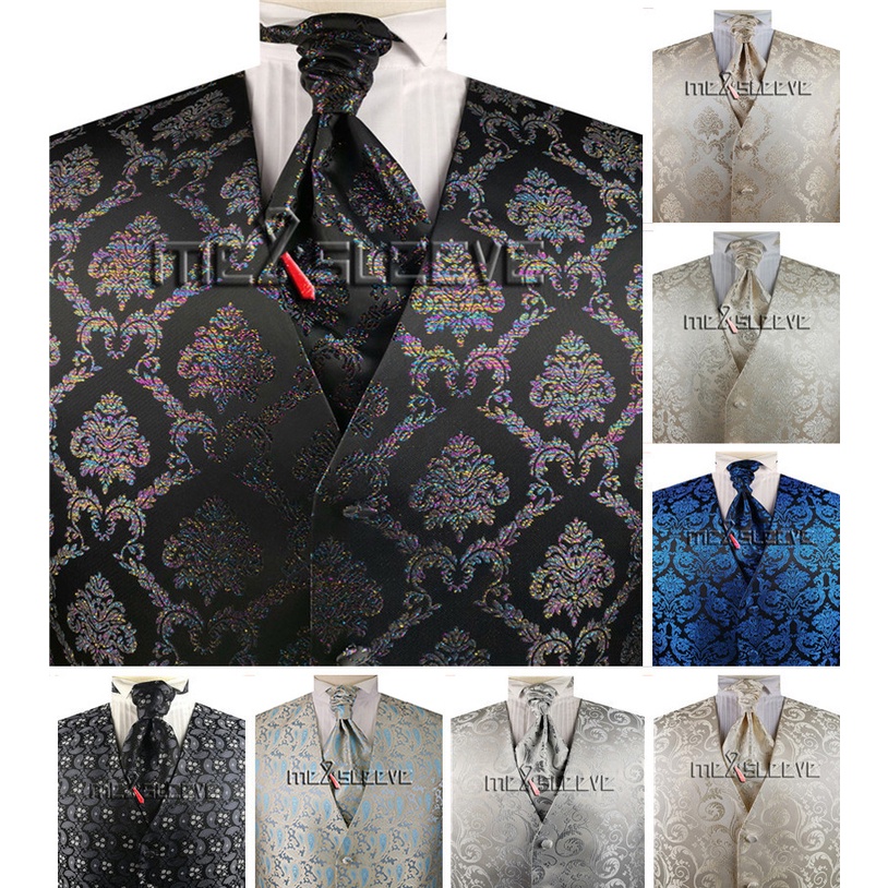 Suit Vests & Waistcoats(lurex yarn paisley classical suit waistcoat set ...