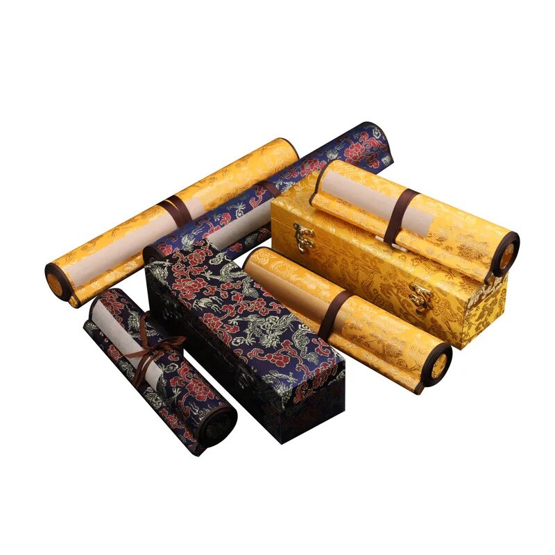 유Xuan Paper Scroll Chinese Sandalwood Bark Half Ripe Rice Paper Scroll ...