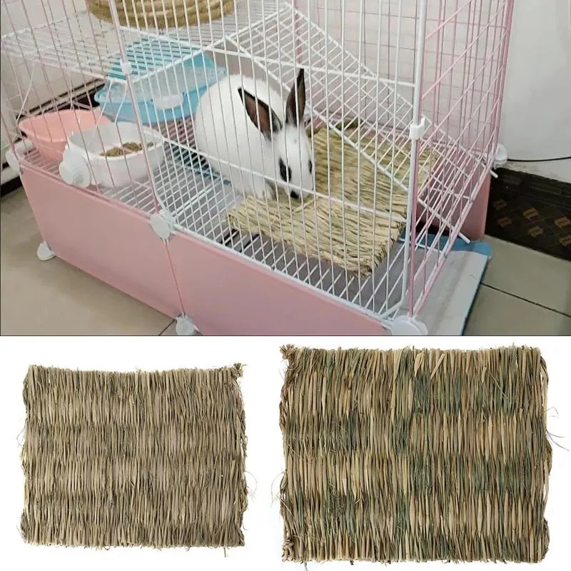 ☂Rabbit Grass Chew Mat Small Animals Hamster Guinea Pig Cage Lapin Pour ...