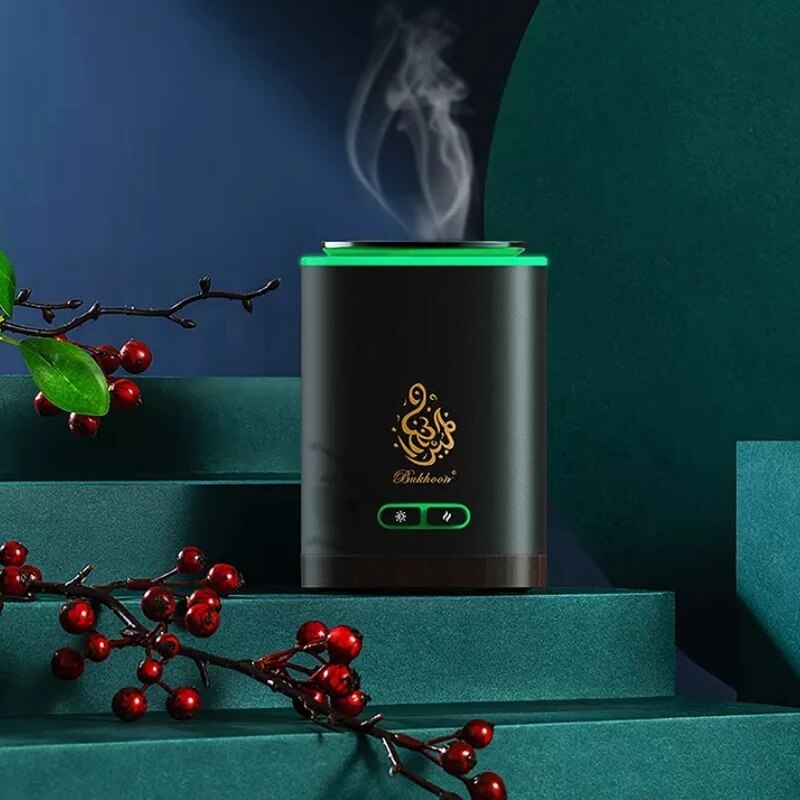 66S 2023 Arabic Incense Burner USB Charged Electric Bakhoor Burner Mubkhar with RGB Light Midd