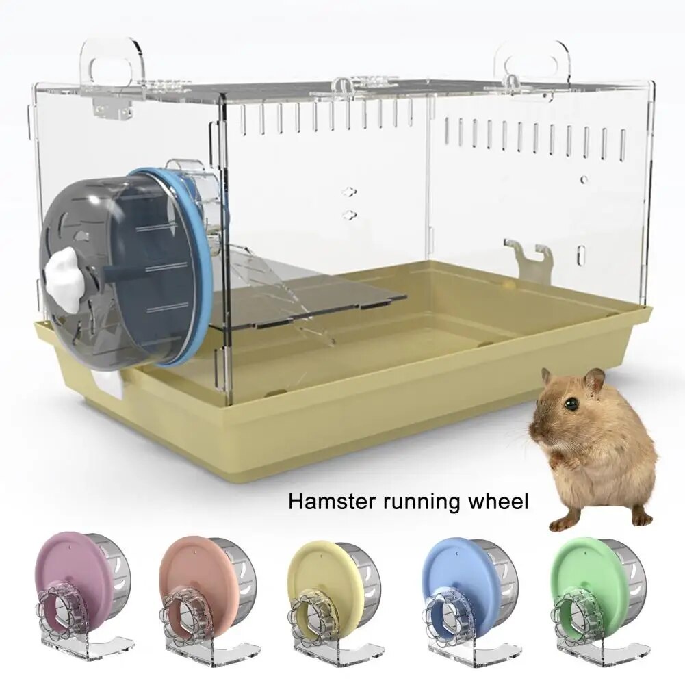 View of Wide Runway Silent Shaft Hamster Wheels Non-slip Prevent Injury Smooth ...