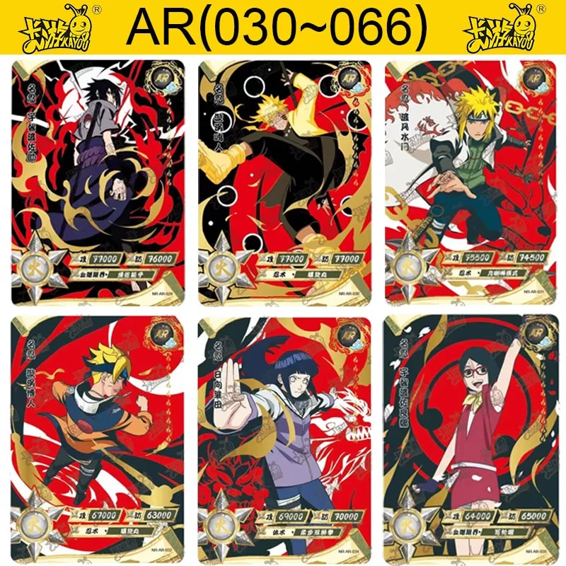 ☾KAYOU Naruto AR Cards Anime Figures Uchiha Sasuke Namikaze Minato ...