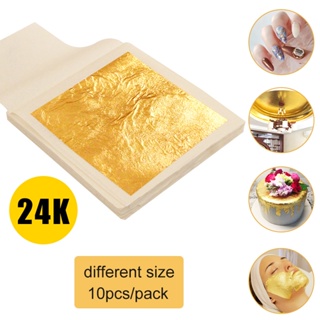 24K Gold Leaf Edible Gold Foil Sheets for Cake Deco Arts Craft