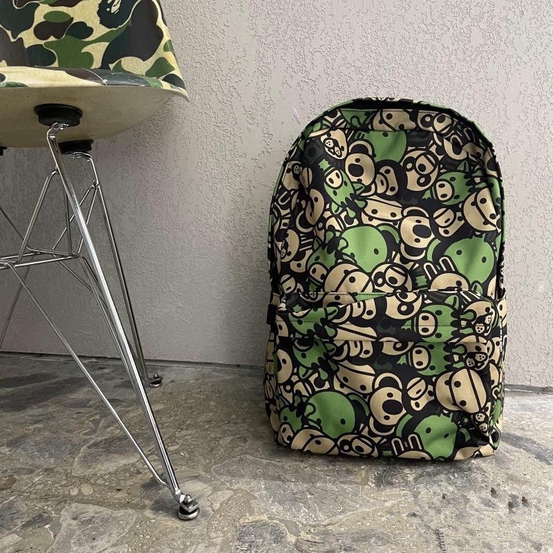 Spot BAPE BABY MILO DAY PACK green camouflage little monkey zoo casual ...
