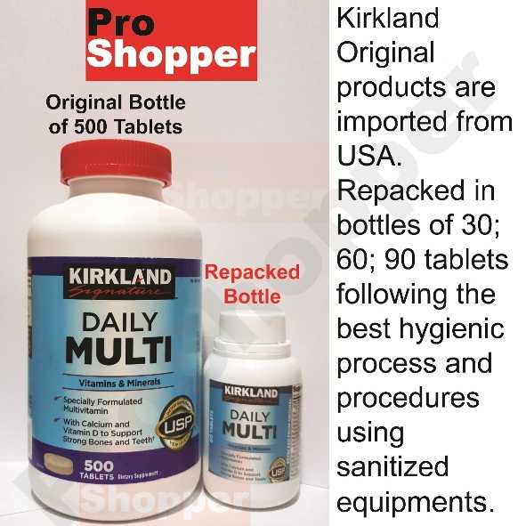 Kirkland Signature Daily Multi 90 Tablets Shopee Philippines