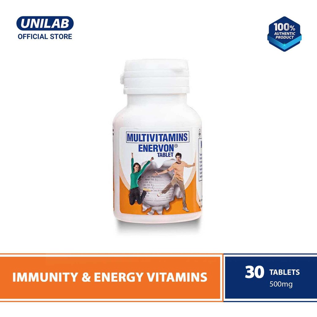 Unilab Enervon C Multivitamins for Adults 30 Tablets For Everyday