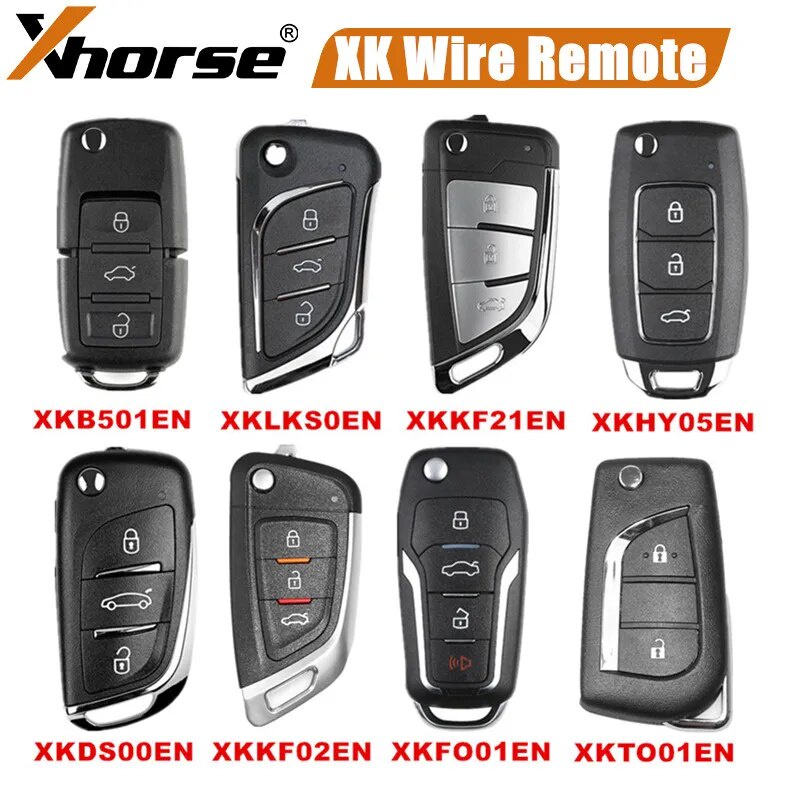 5PCS/LOT Xhorse XK Wire Remote Key XKB501EN XKLKS0EN XKKF21EN XKHY05EN ...