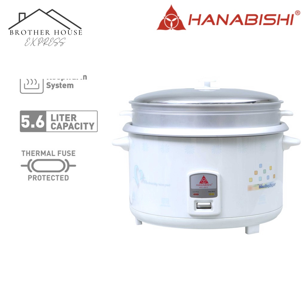 Hanabishi Rice Cooker 5.6 Liters HHRC56FS 30 Cups with steamer 3 in 1