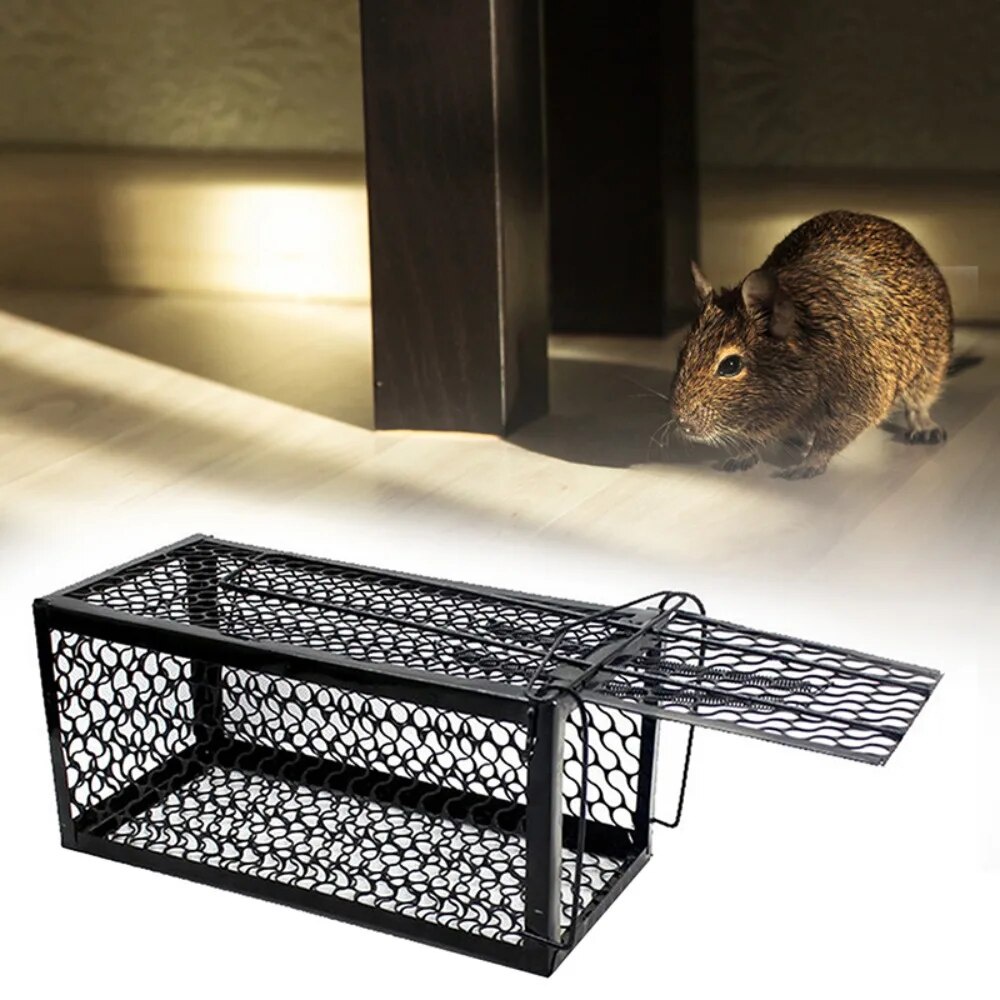 Self-locking Trap Catcher Mouse Rat Bait Mice Live Box Mice Trap Cage ...