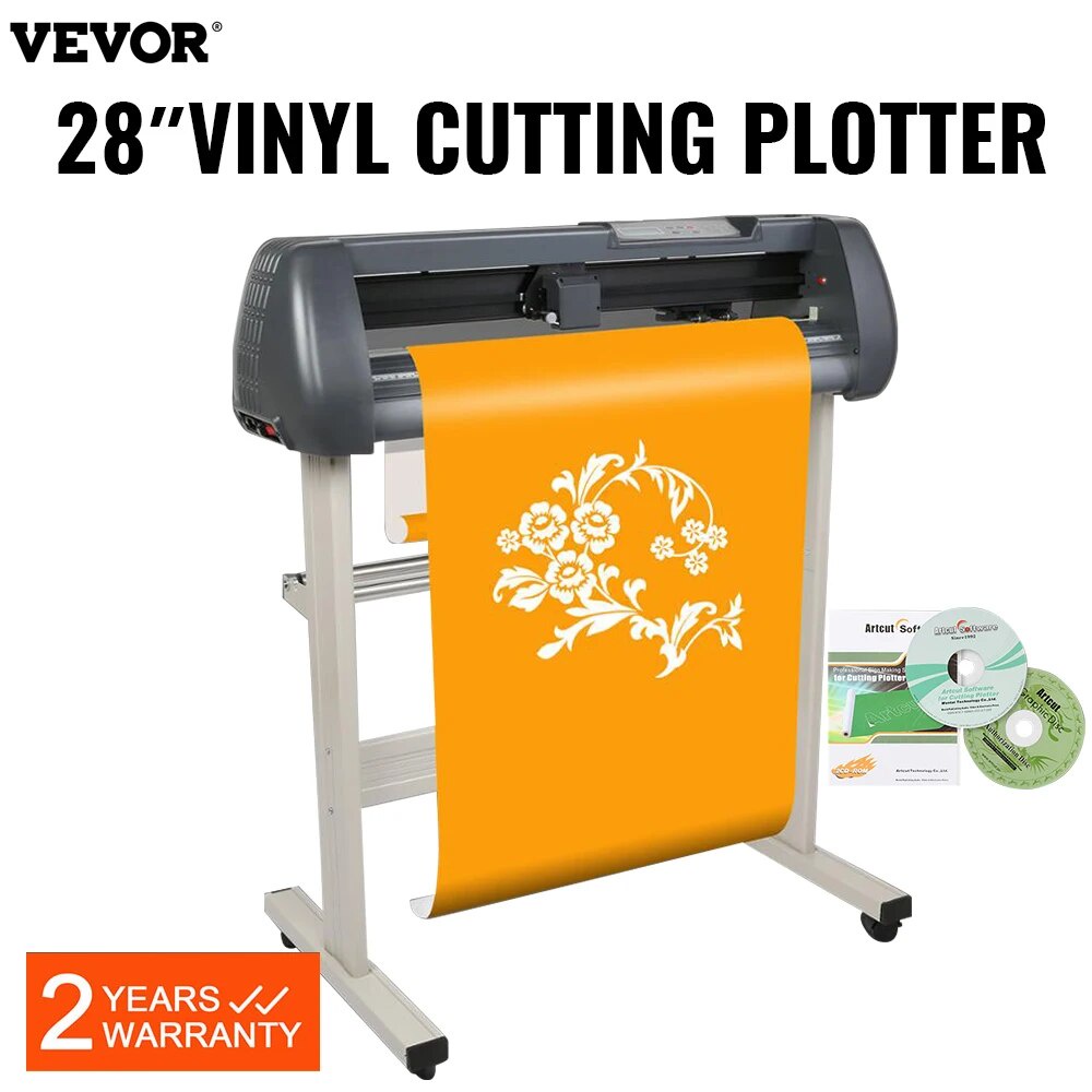 Vinyl Cutter Paper Feed 28 in. Floor Stand Vinyl Plotter Cutter Machin