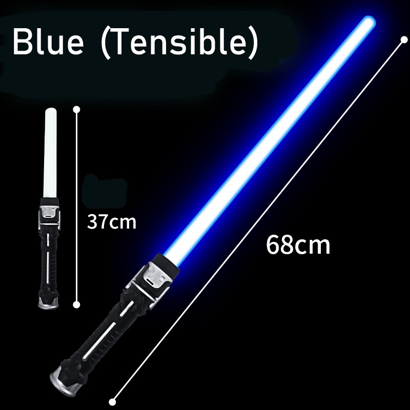 Laser Sword Star Wars Retractable Lightsaber Glowing Toy Glow Stick