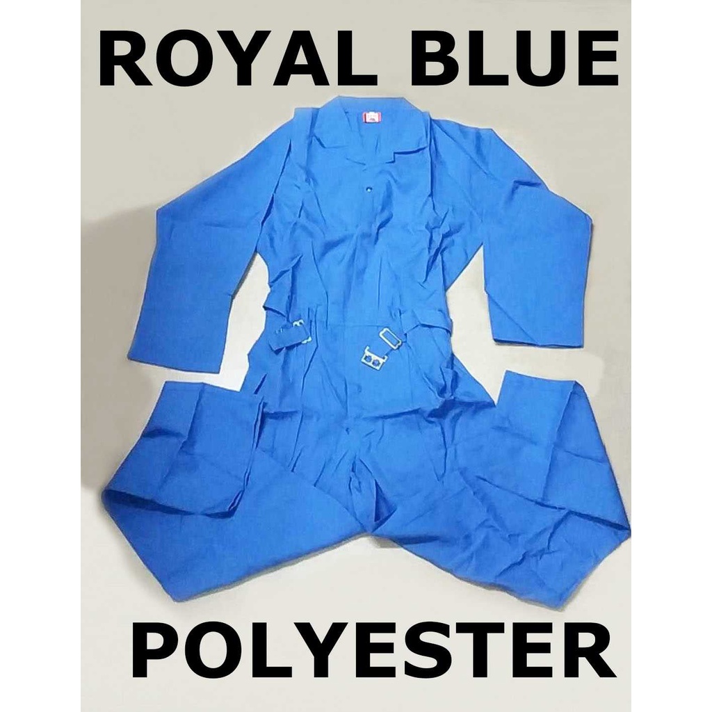 ROYAL BLUE WORKING UNIFORM POLYESTER SAFETY COVERALL CONSTRUCTION