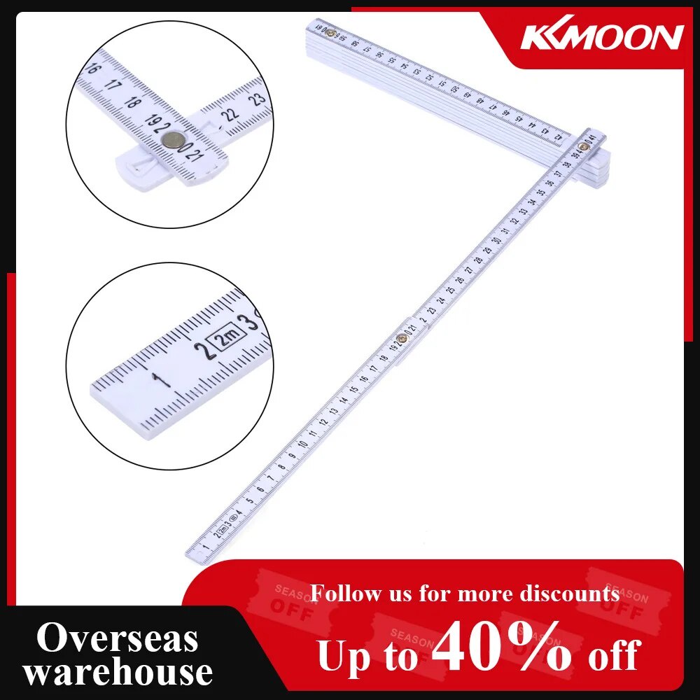 1M/2M Slide Ten-Parts Fold Up Rulers 6.6ft Folding Versatile Inside ...