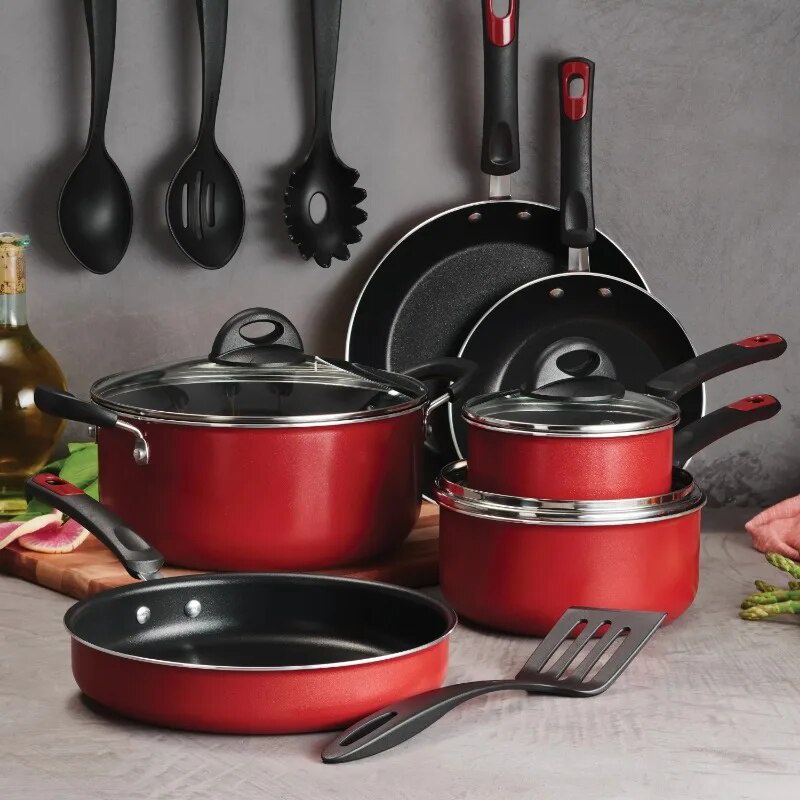 Everyday 13 Pc Enamel Nonstick Cookware Set kitchen cookware set