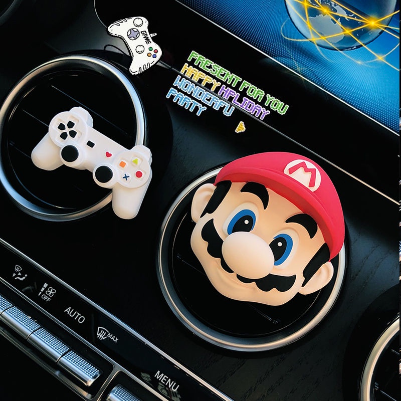 Car Aromatherapy Cute Mario Diffuser Stone Car Air Conditioner Air ...