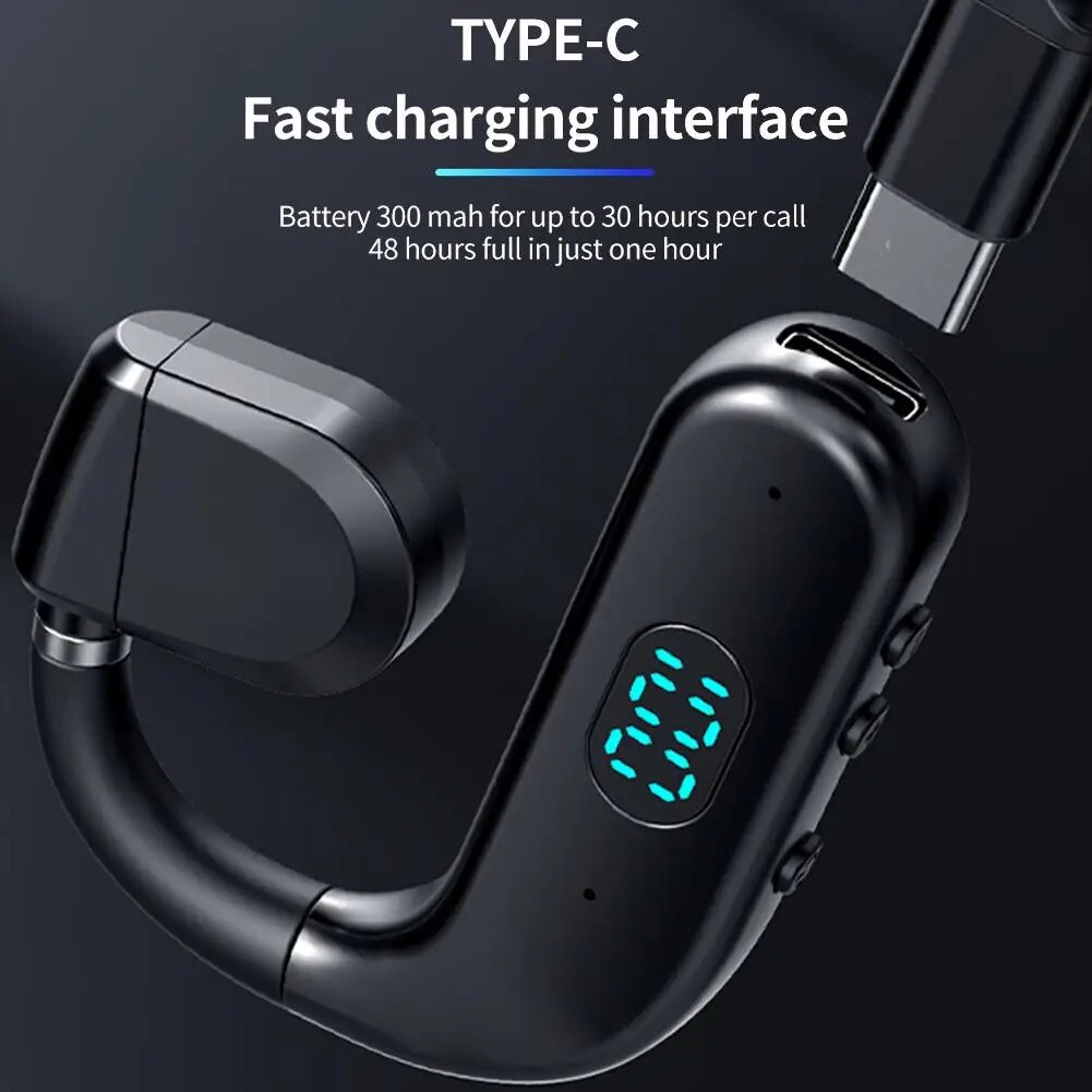 T50 Open Ear Headphone IPX5 Waterproof Headset With 30H Playtime Sweat ...