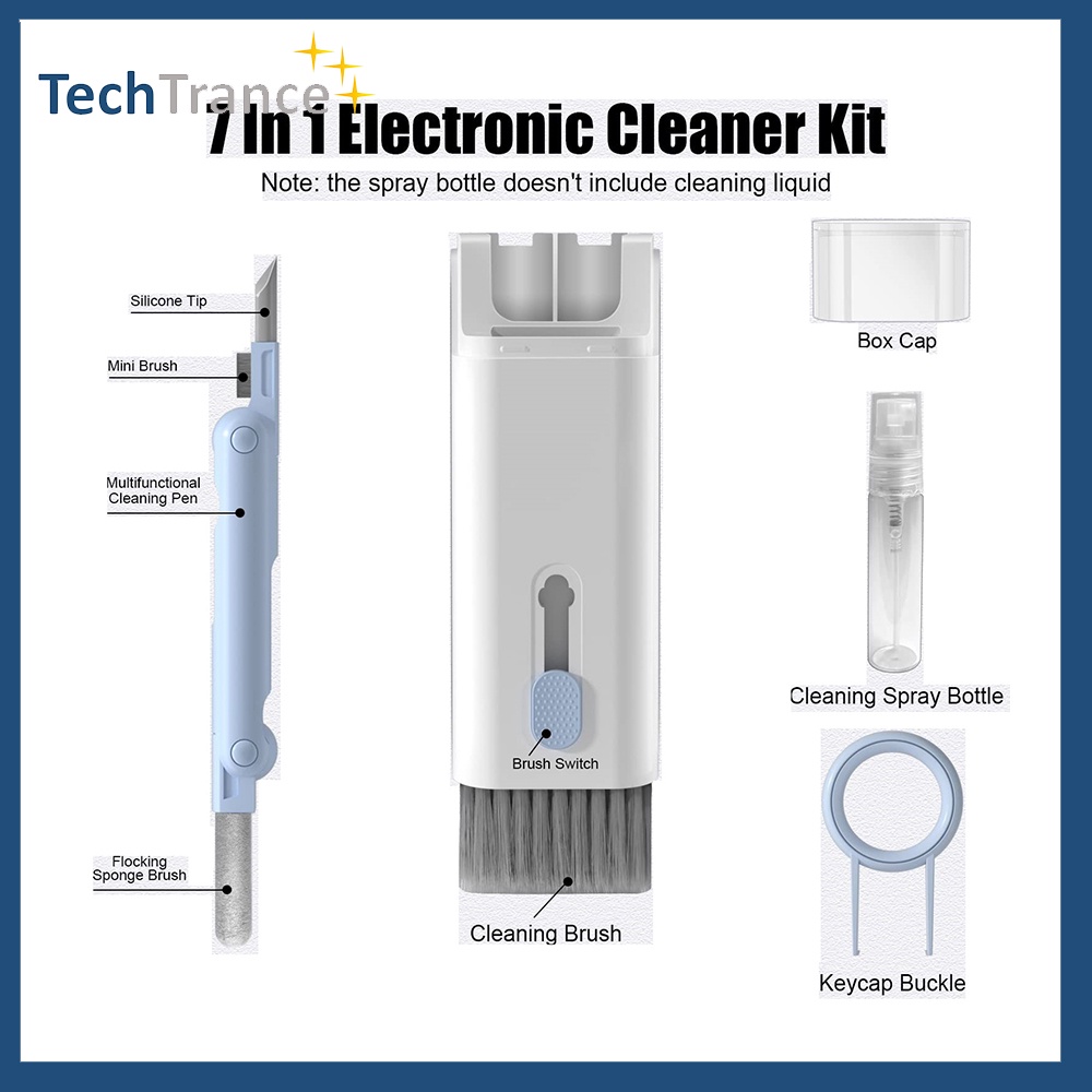 Techtrance 7 In 1 Multifunctional Cleaner Kit With Cleaning Pen Duster ...