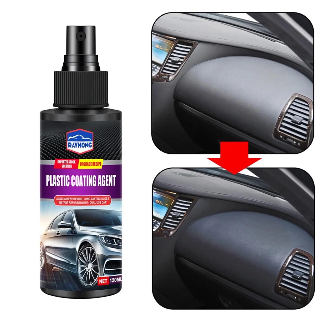 120ml Auto Parts Plastic Refresher Leather Conditioner Dashboard Car ...