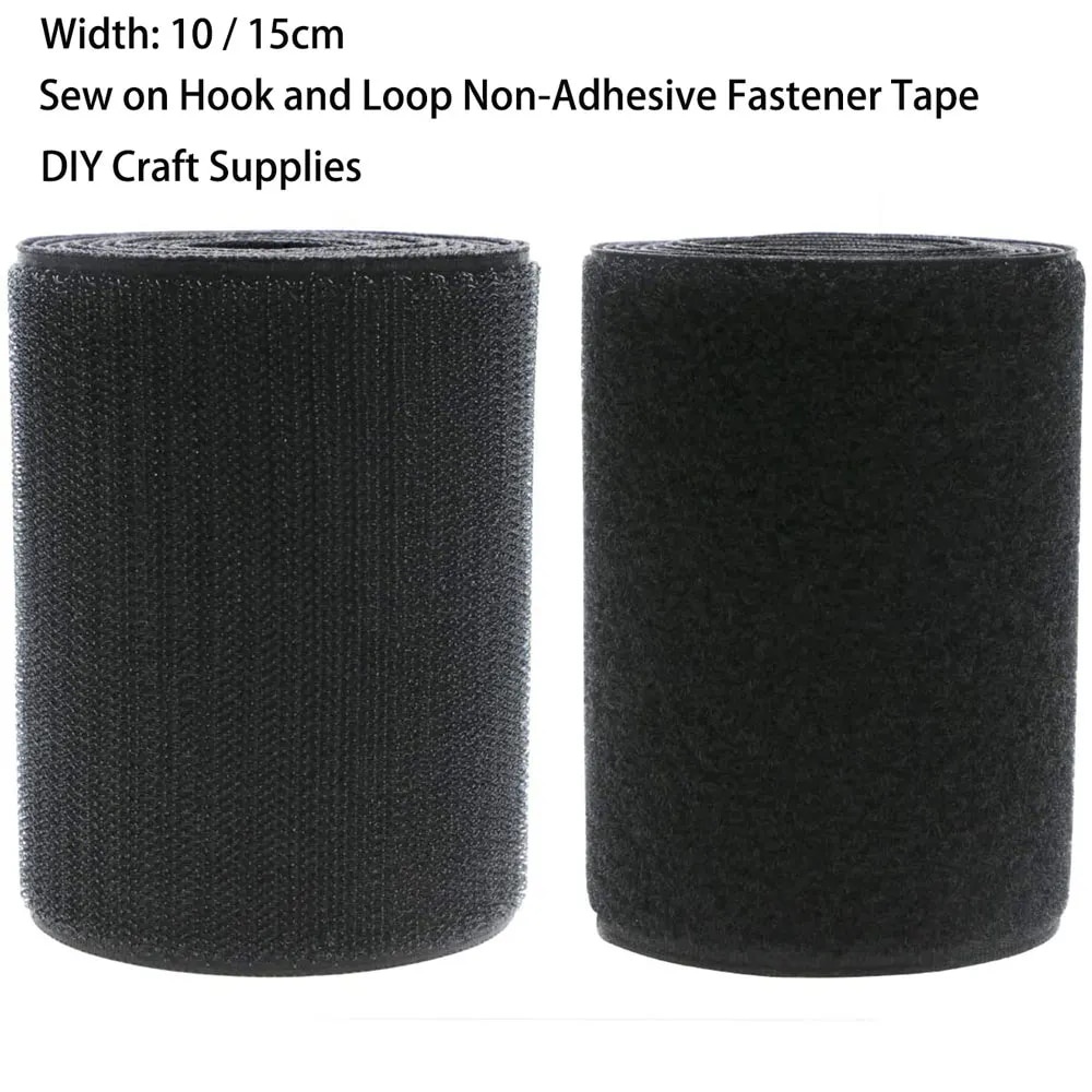 1Meter Sew on Hook and Loop 10cm 15cm NonAdhesive Back Nylon Strip