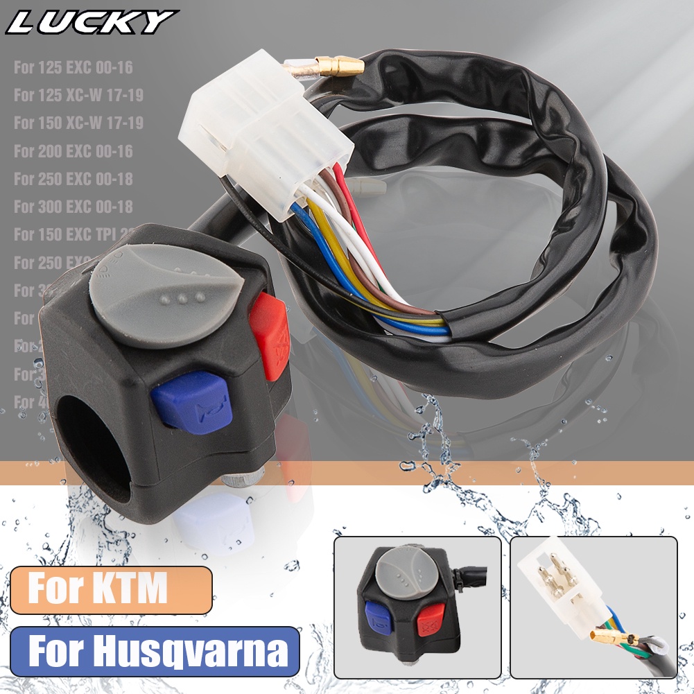 acXyMotorcycle Electric Flameout Starter Stop Horn Kill Switch Three