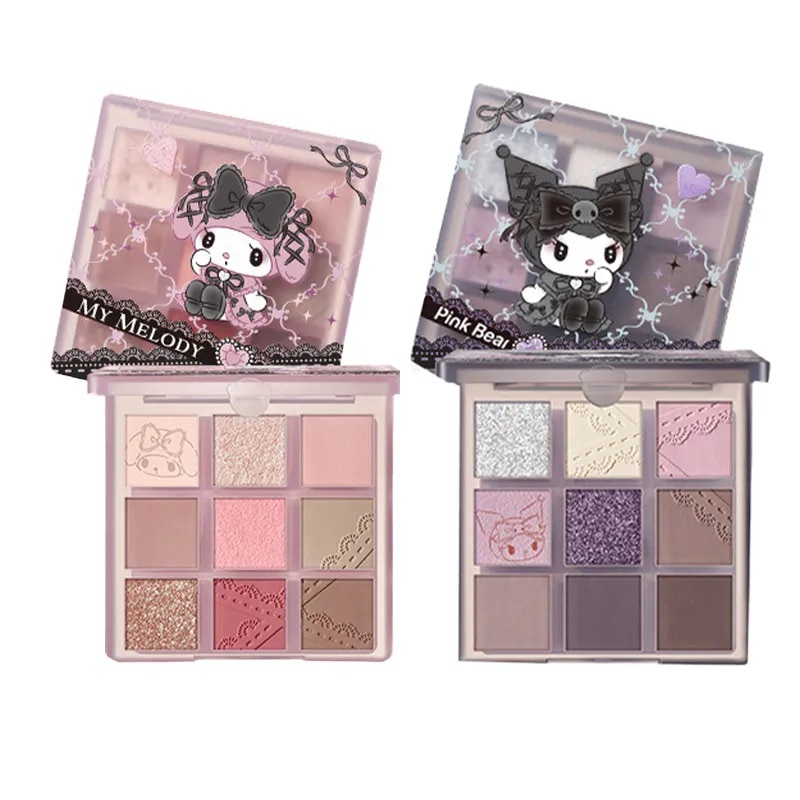 ???Sanrio Eyeshadow Palette My Melody Kuromi Cute Anime Blush Highlighter