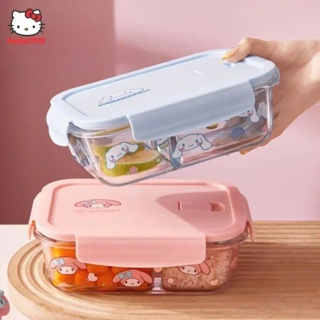 Anime Sanrio Lunch Box Hello Kitty Kuromi Cinnamoroll My Melody Student  Eco-Friendly Bento Box Tableware Food Storage Container