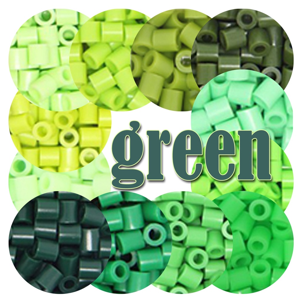 861 Green color 5mm 1000PCS Pixel Art YantJouet Hama Beads for Kids Iron Fuse Beads diy Puzzle