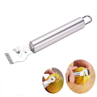 2 Pack Stainless Steel Lemon Zester Grater with Channel Knife and Hanging  Loop,Orange Peeler,Citrus Zester Fruit Peeler Lemon Twist Tool for Kitchen