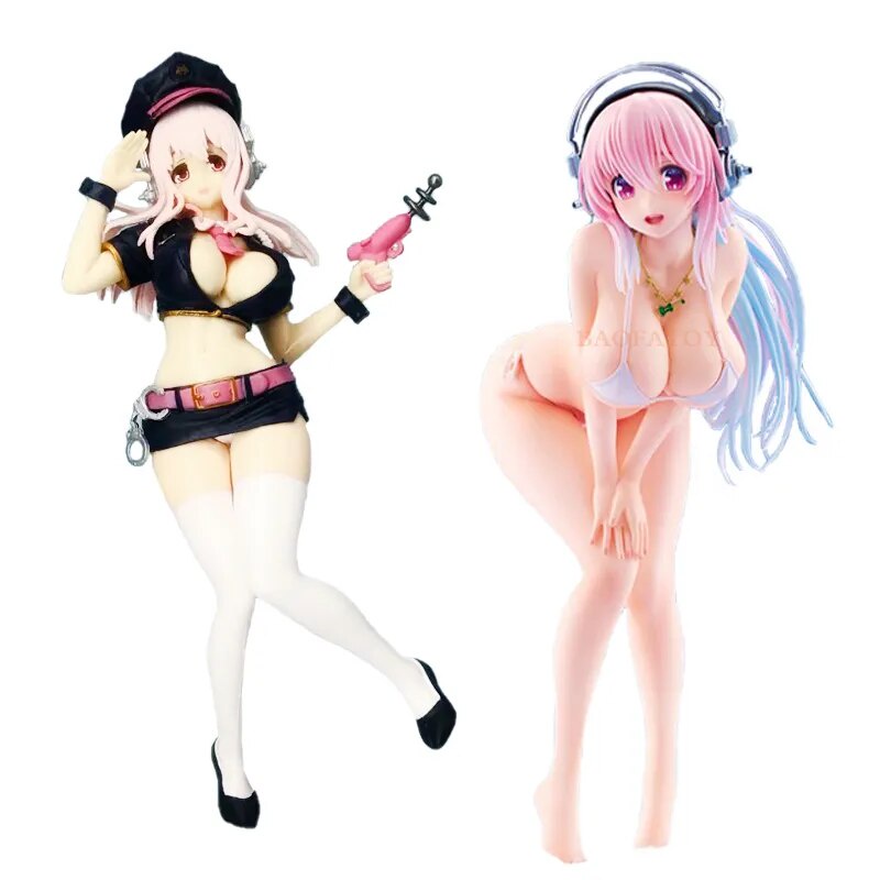 Cm Super Sonico Space Police Ver Anime Figure Super Sonico Sexy Girl Action Figure Nitroplus