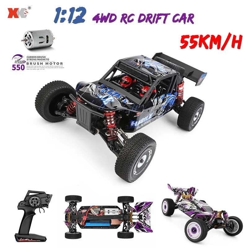 ┲WLtoys XKS 124018 124019 1/12 RC Car 2.4G Remote Control 55Km/H High