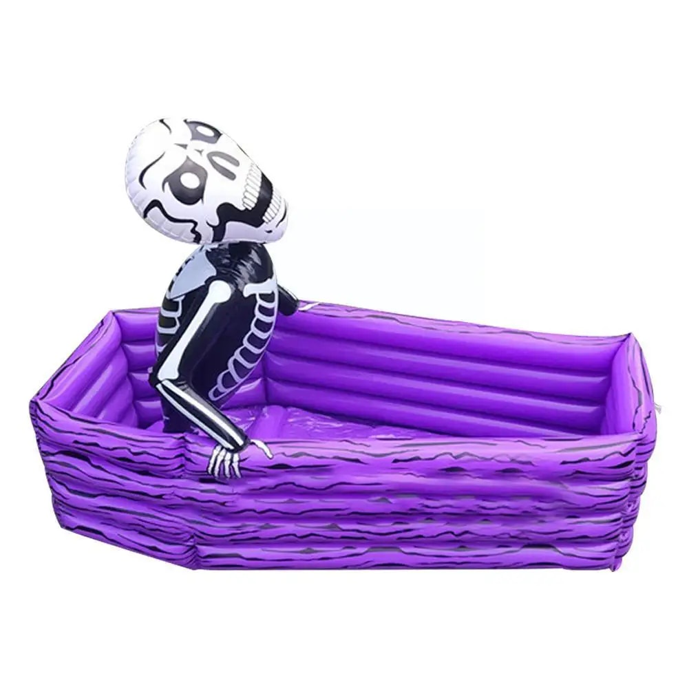 ☽Cooler Ice Storage Bucket Inflatable Halloween Toy Inflatable Skull ...