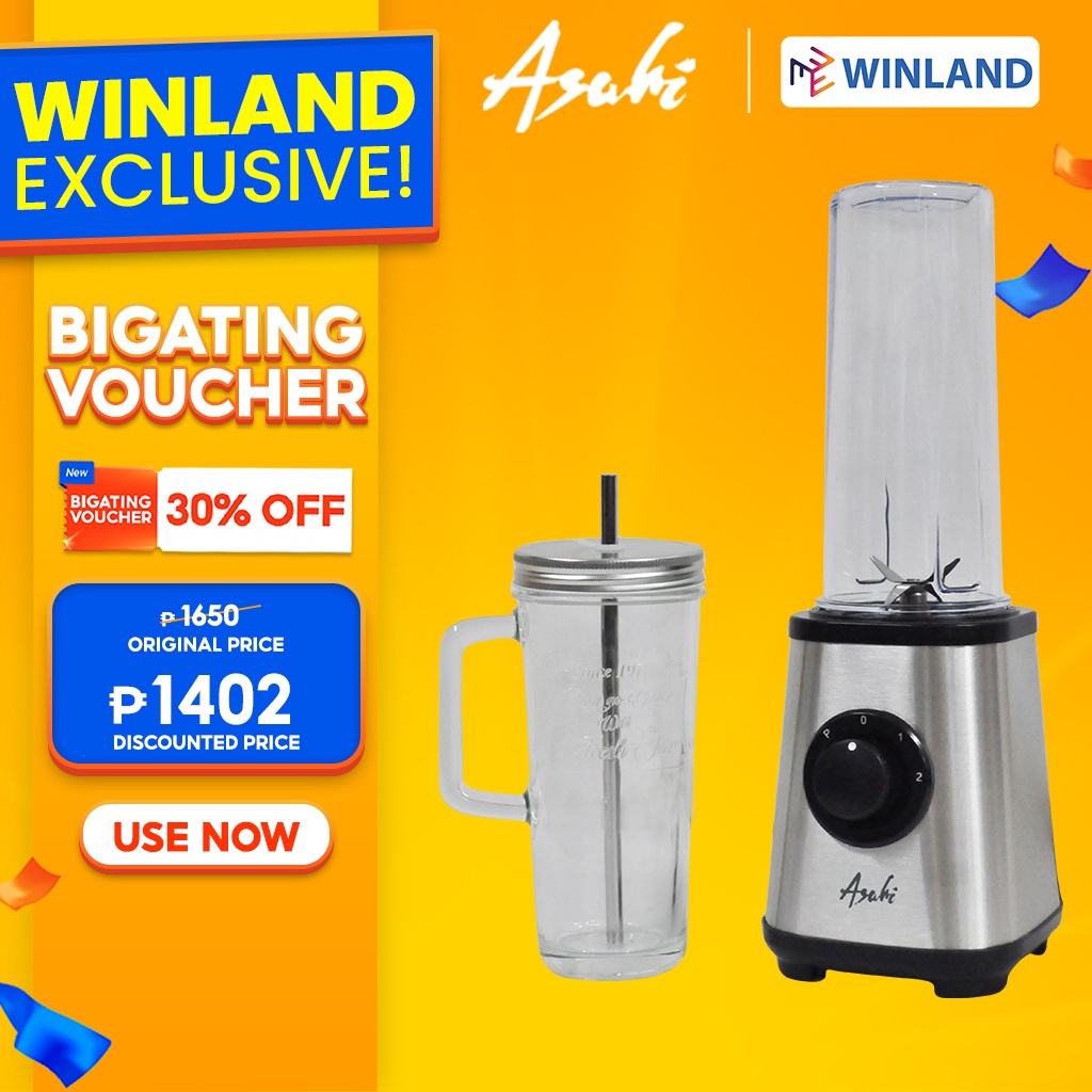 Asahi by Winland Personal Juice Blender Ice Crusher Electric Blender