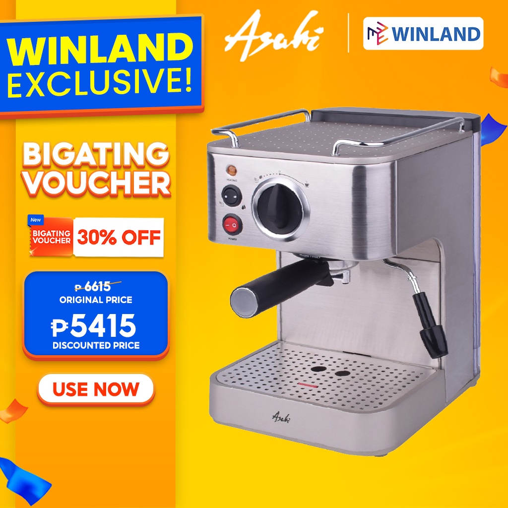 [6220]ASAHI by Winland Espresso Coffee Machine Maker 9 Cups CM039