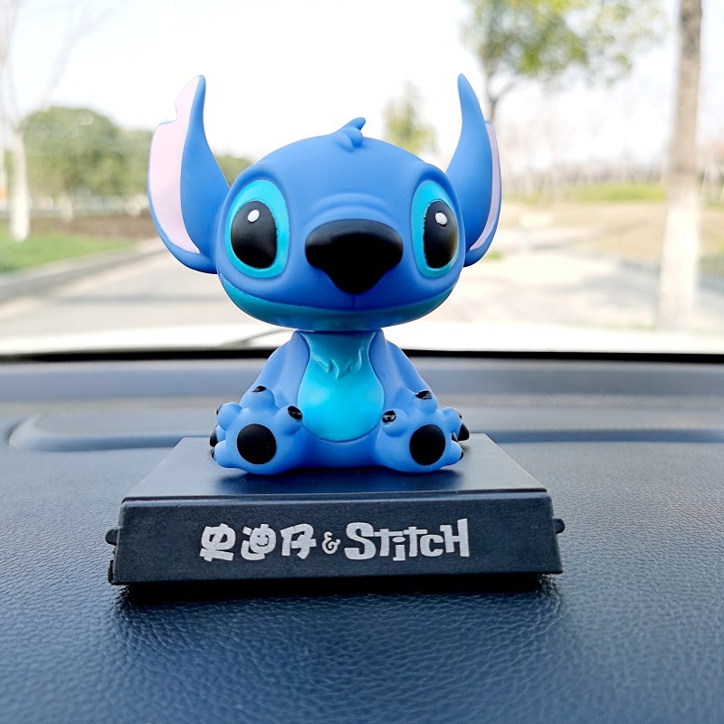 Disney Anime Lilo Stitch Figures Car Ornaments Shaking Head Cute ...