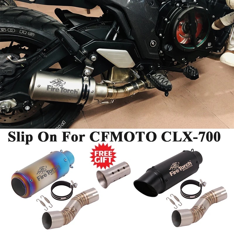 57o Slip On For CFMOTO CLX-700 2020 2021 2022 Motorcycle Exhaust Escape ...