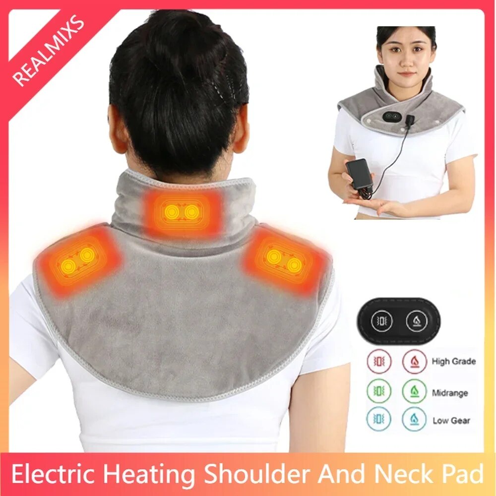 ☮Electric Shoulder Heating Pad for Shoulder Pain Relief Back Brace
