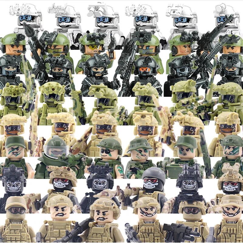 City Police Camouflage Ghost Commando Special Forces Building Blocks ...