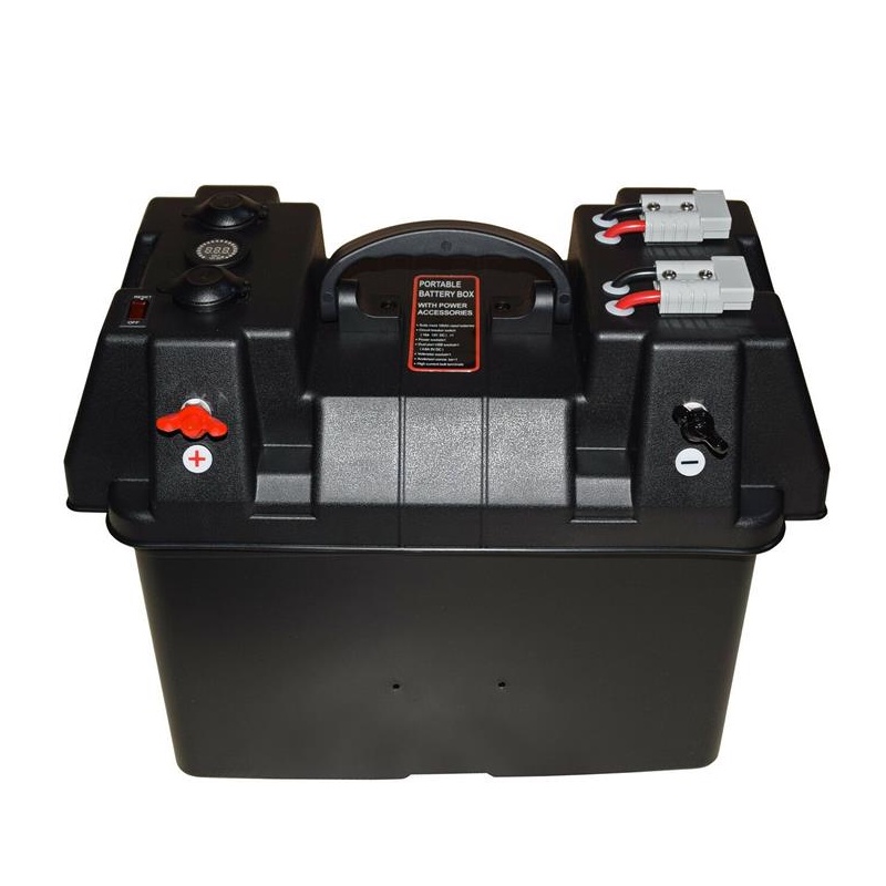 12V Battery Box Caravan RV Marine Outdoor Plastic Waterproof Camping