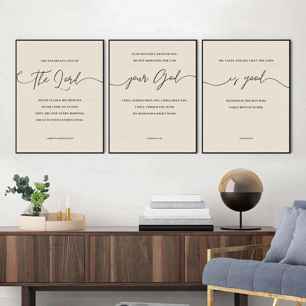 Bible Verse The Lord Your God Is Good Minimal Christian Scripture Wall ...