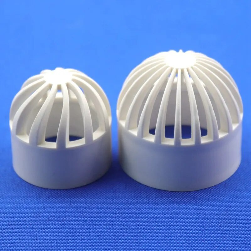 2Pcs PVC Pipe Vent Cap Fish Tank Permeable Lsolation Screen Filter