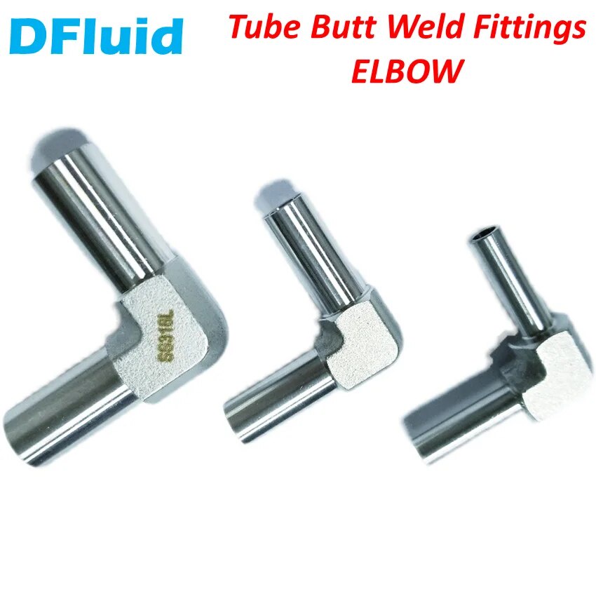 1pc 316L BA Tube Butt Weld Fitting ELBOW 1/4 3/8 1/2 3/4 1 inch ...