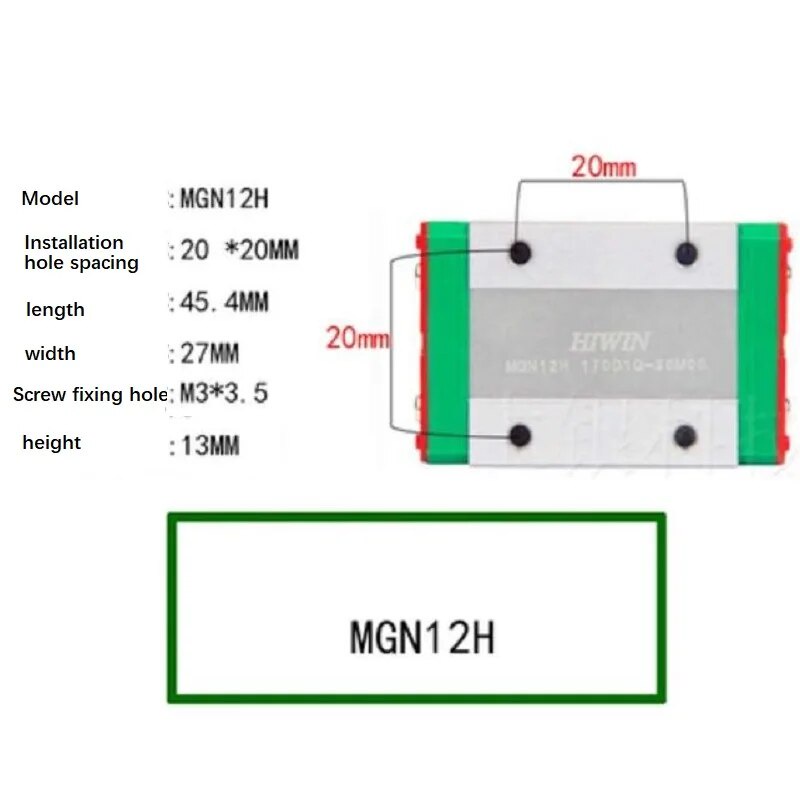 MGN12H HIWIN Original Slide Block Miniature Linear Rail Guide | Shopee ...